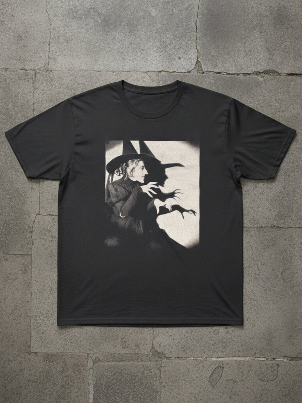 Wicked Witch Wizard Of Oz Shadow Spotlight Vintage Black T-Shirt
